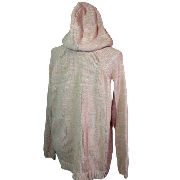 SO Tunic Hoodie Soft Cable Knit Dusty Rose Stretchy sz XL NWOT - Picture 2 of 12